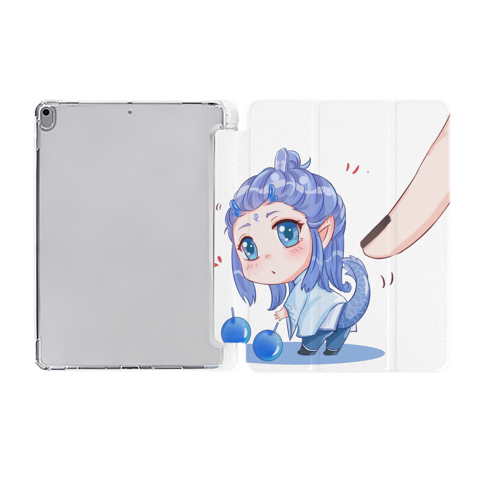 （画像用） Ne Zha 2 ナタ 魔童の大暴れ IPad ケース ペン収納付き 三つ折りスタンド PUレザー×シリコン 対応機種9.5/10.5/10.9インチ